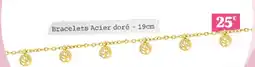 Carrefour Bracelets acier doré offre