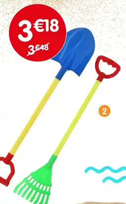 b&m 76 cm Set de plage pelle et rateau offre