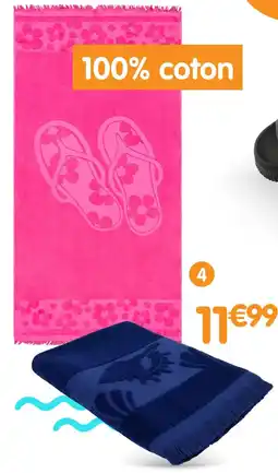b&m Drap de plage velours offre