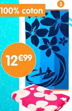 b&m Drap de plage velours offre