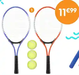 b&m Set de tennis avec 3 balles offre