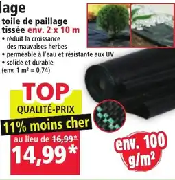 Norma Toile de paillage tissée offre