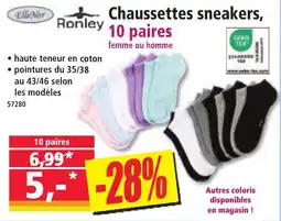 Norma Chaussettes sneakers 10 paires offre