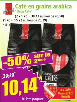 Norma Café en grains arabica elsass café offre