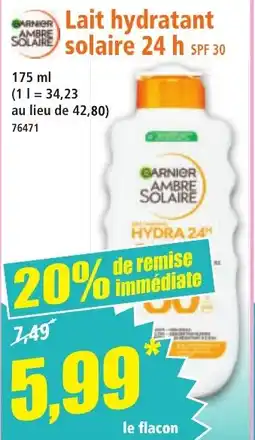 Norma Lait hydratant solaire 24 h spf 30 offre