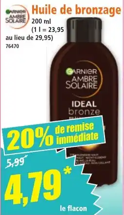 Norma Huile de bronzage offre