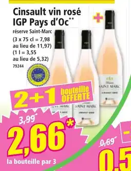 Norma Cinsault vin rosé igp pays d'oc offre