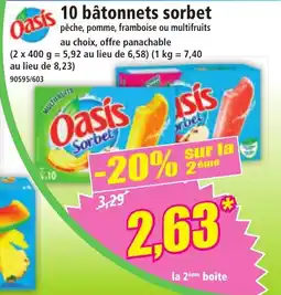 Norma 10 bâtonnets sorbet offre