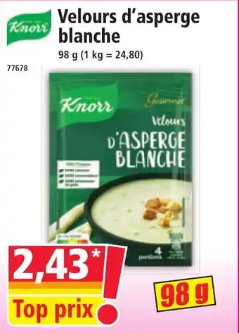 Norma Knorr Velours d'asperge blanche offre