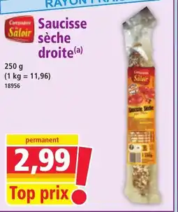 Norma Saucisse saloir sèche droite offre