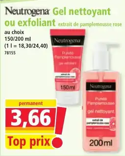 Norma Neutrogena gel nettoyant ou exfoliant offre