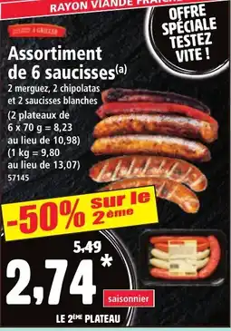 Norma Assortiment de 6 saucisses offre