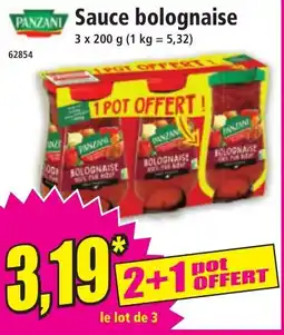 Norma PANZANI Sauce bolognaise offre
