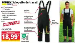 Norma TOPTEX Salopette de travail offre