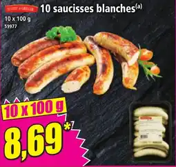 Norma 10 saucisses blanches offre