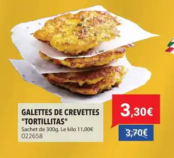 Gel 2000 Galettes de crevettes tortillitas offre