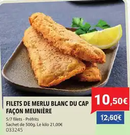 Gel 2000 Filets de merlu blanc du cap façon meunière offre