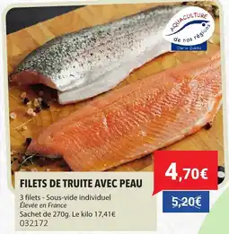Gel 2000 Filets de truite avec peau offre