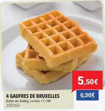 Gel 2000 4 gaufres de bruxelles offre