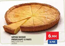 Gel 2000 Gâteau basque prédécoupé 12 parts offre