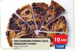 Gel 2000 Tarte normande pommes cassis prédécoupé 10 parts offre