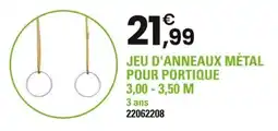 JouéClub Jeu d'anneaux métal pour portique offre