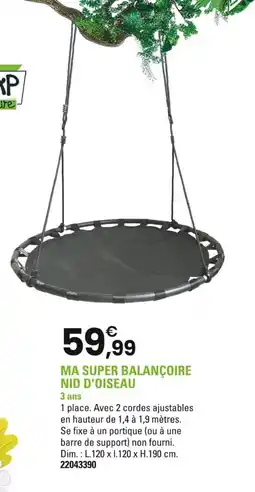 JouéClub Ma super balançoire nid d'oiseau offre