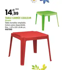 JouéClub Table carrée couleur offre