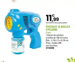 JouéClub Pistolet à bulles cyclone offre