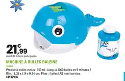 JouéClub Machine à bulles baleine offre