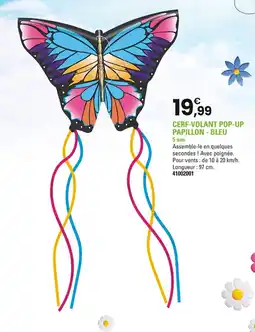 JouéClub Cerf volant pop-up papillon bleu offre