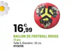 JouéClub Ballon de football rouge offre