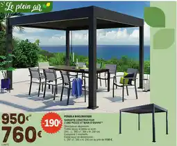 E.Leclerc Jardi Pergola bioclimatique garantie constructeur 2 ans pièces et main-d'œuvre offre