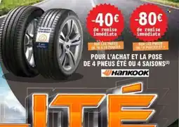 E.Leclerc L'Auto Pour l'achat et la pose de 4 pneus été ou 4 saisons offre
