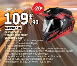 E.Leclerc L'Auto Casque cross enduro $789 crux garantie 2 ans offre