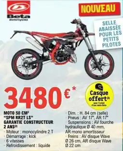 E.Leclerc L'Auto Moto 50 cm³ spm rr2t ls garantie constructeur 2 ans offre