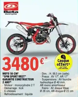 E.Leclerc L'Auto Moto 50 cm³ spm sport rr2t garantie constructeur 2 ans offre