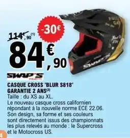 E.Leclerc L'Auto Casque cross blur s818 garantie 2 ans offre