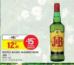 Intermarché J&B scotch whisky blended rare offre