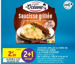 Intermarché LA CUISINE D'OCÉANE Saucisse grillée & purée de pommes de terre offre