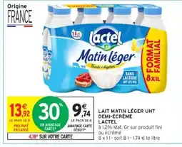 Intermarché LACTEL Lait matin léger uht demi ecreme offre