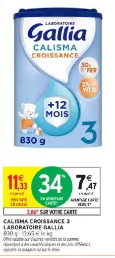 Intermarché Calisma croissance 3 laboratoire gallia offre