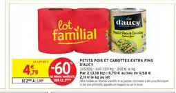 Intermarché D'AUCY Petits pois et carottes extra fins offre