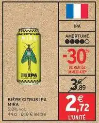 Intermarché BIÈRE CITRUS IPA MIRA offre