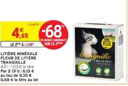 Intermarché TRANQUILLE Litière minérale fleur de litière offre