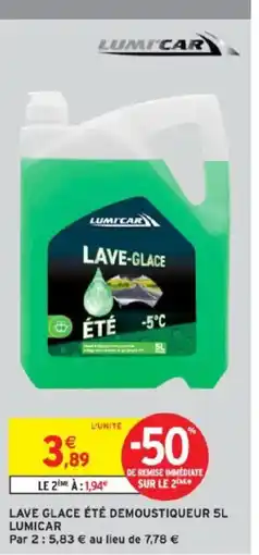 Intermarché LUMICAR Lave glace été demoustiqueur offre