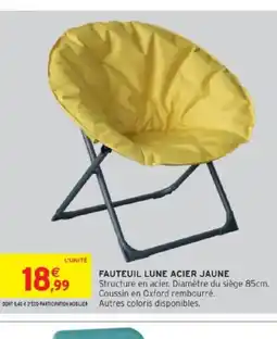 Intermarché Fauteuil lune acier jaune offre