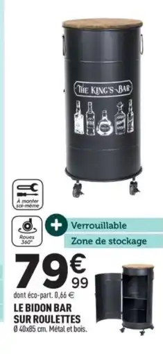 Centrakor Le bidon bar sur roulettes offre