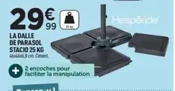 Centrakor La dalle de parasol stacio offre