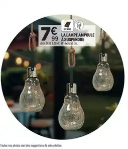 Centrakor La lampe ampoule Ă suspendre offre